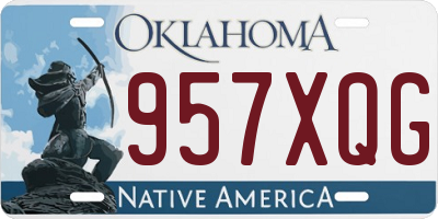 OK license plate 957XQG
