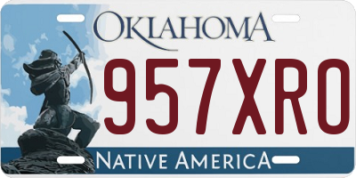 OK license plate 957XRO
