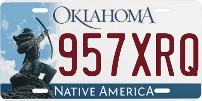 OK license plate 957XRQ