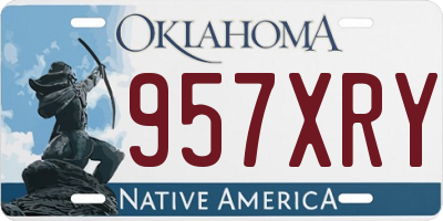 OK license plate 957XRY