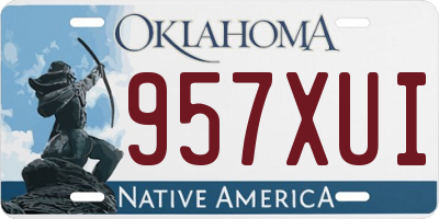 OK license plate 957XUI