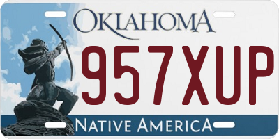 OK license plate 957XUP