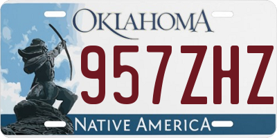 OK license plate 957ZHZ