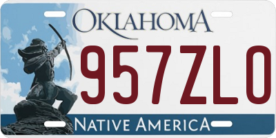 OK license plate 957ZLO