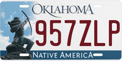 OK license plate 957ZLP