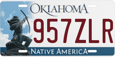 OK license plate 957ZLR