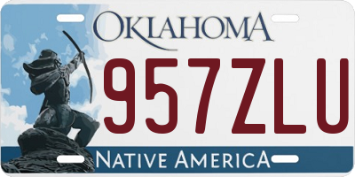 OK license plate 957ZLU