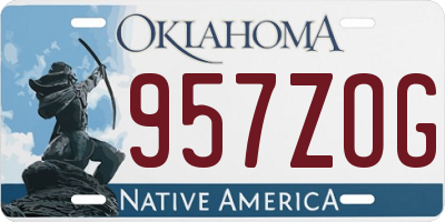 OK license plate 957ZOG