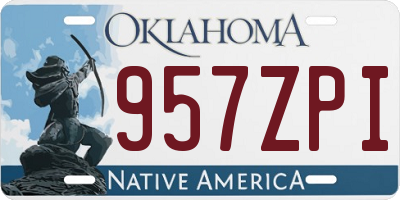 OK license plate 957ZPI