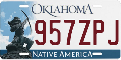 OK license plate 957ZPJ