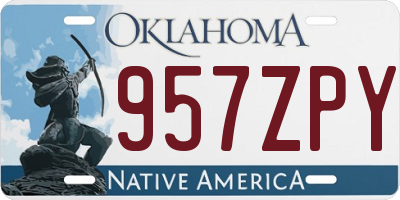 OK license plate 957ZPY