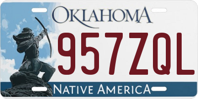 OK license plate 957ZQL