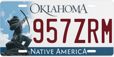 OK license plate 957ZRM