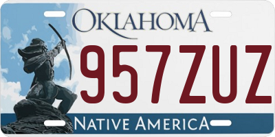 OK license plate 957ZUZ