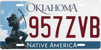 OK license plate 957ZVB
