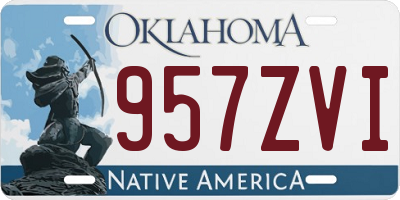 OK license plate 957ZVI