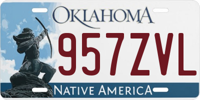 OK license plate 957ZVL
