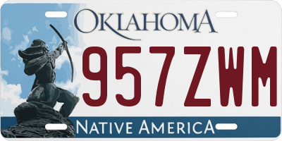 OK license plate 957ZWM