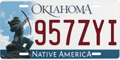 OK license plate 957ZYI