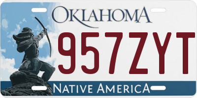 OK license plate 957ZYT