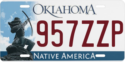 OK license plate 957ZZP