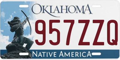 OK license plate 957ZZQ