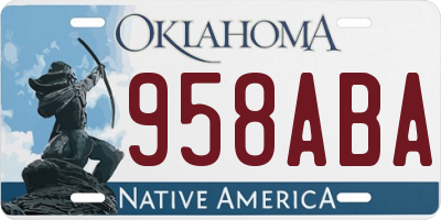 OK license plate 958ABA