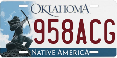 OK license plate 958ACG