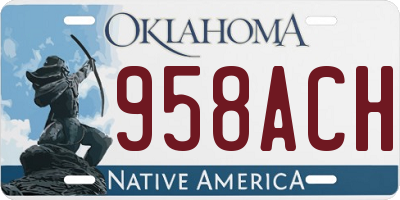 OK license plate 958ACH