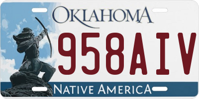 OK license plate 958AIV