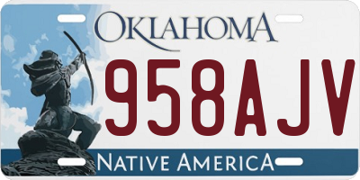 OK license plate 958AJV