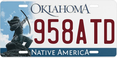 OK license plate 958ATD
