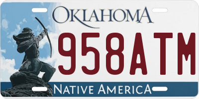 OK license plate 958ATM