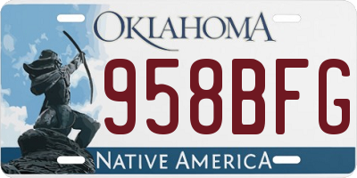 OK license plate 958BFG