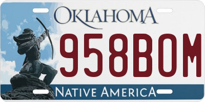 OK license plate 958BOM