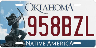 OK license plate 958BZL