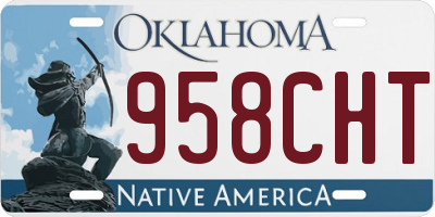 OK license plate 958CHT