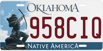 OK license plate 958CIQ