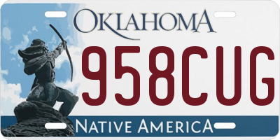 OK license plate 958CUG