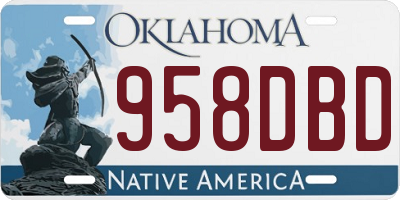 OK license plate 958DBD