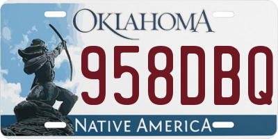 OK license plate 958DBQ
