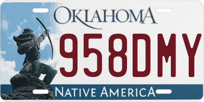 OK license plate 958DMY
