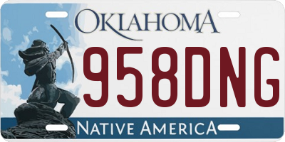 OK license plate 958DNG