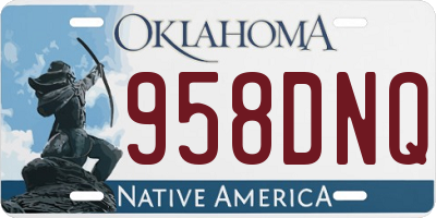 OK license plate 958DNQ
