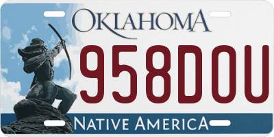 OK license plate 958DOU