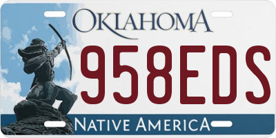 OK license plate 958EDS