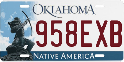 OK license plate 958EXB