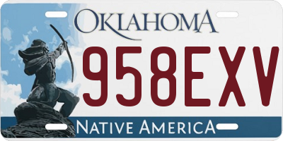 OK license plate 958EXV
