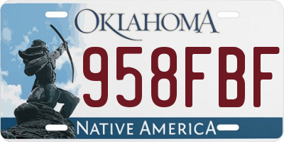 OK license plate 958FBF