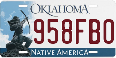 OK license plate 958FBO